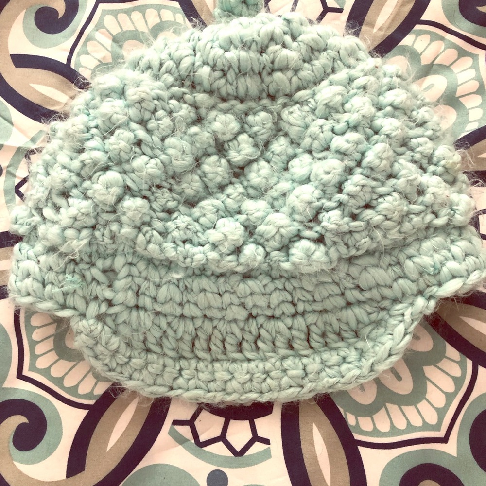 Mint colored beanie